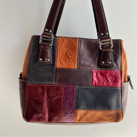 Fossil Patchwork Leather Tote Bag - Multicolor - Picture 4 of 13